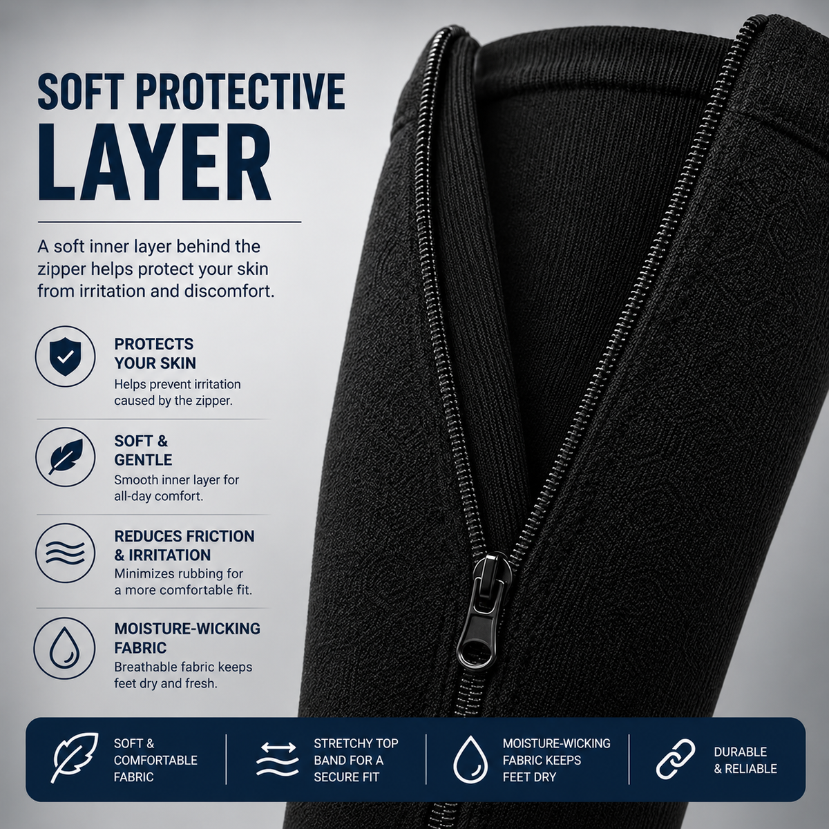 ZIP IT UP™ Compression Socks with Zipper