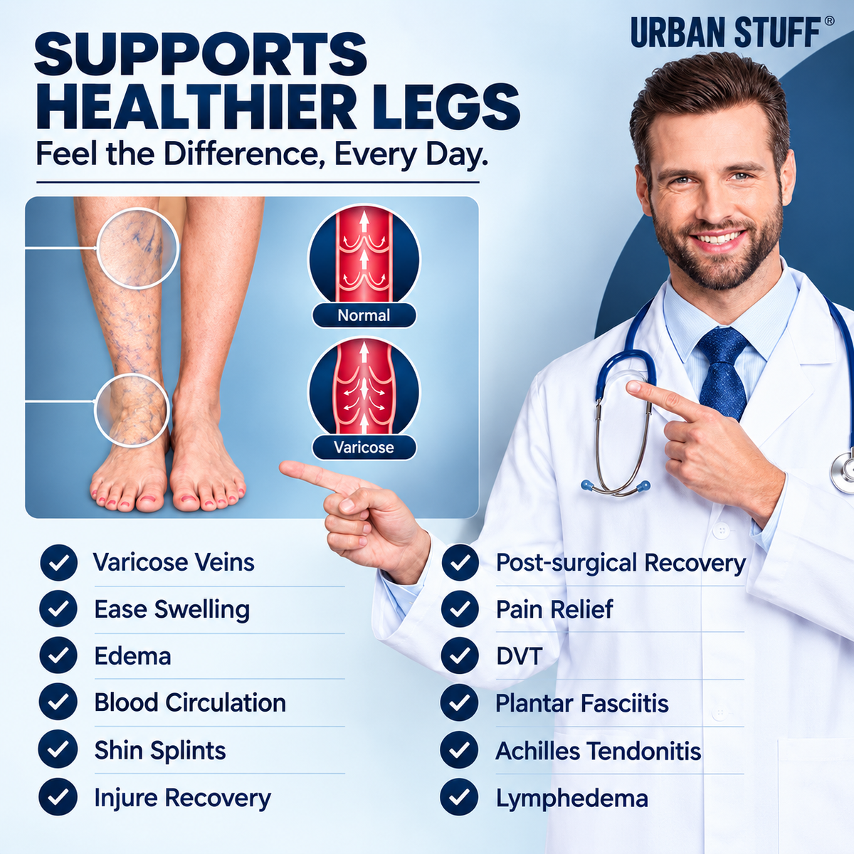 ZIP IT UP™ Compression Socks with Zipper