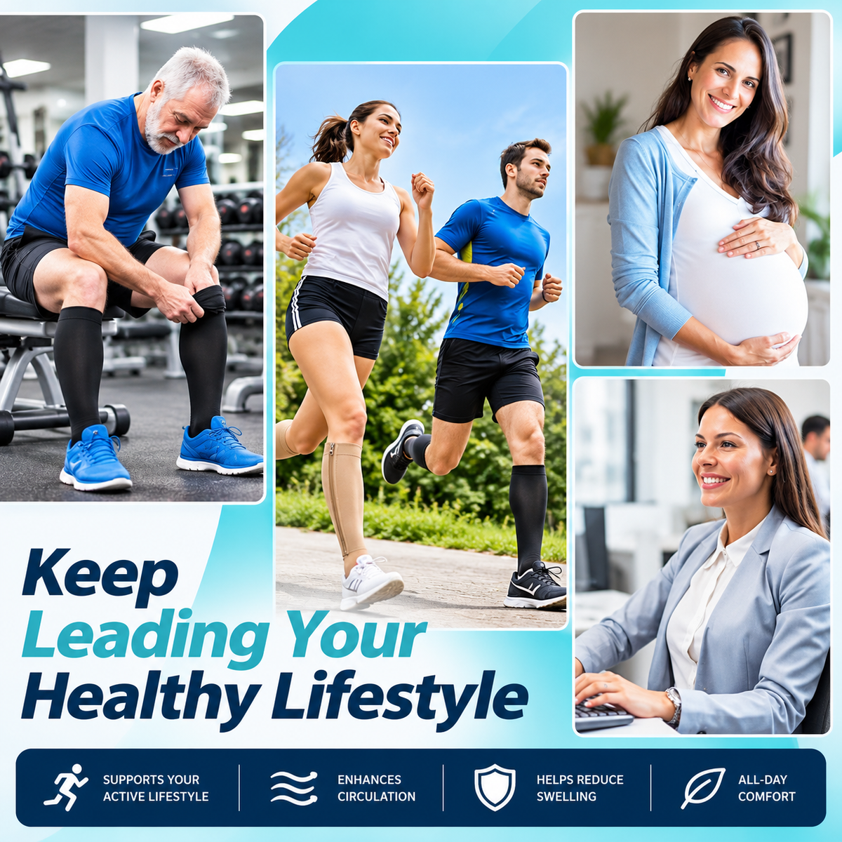 ZIP IT UP™ Compression Socks with Zipper