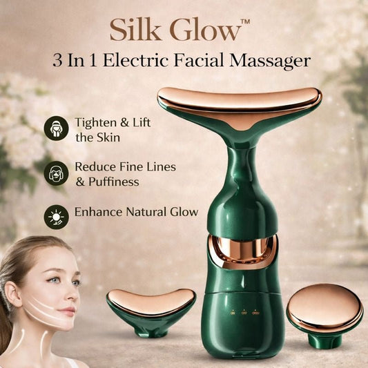 Silk Glow™ 3 - in - 1 Anti - Wrinkle Electric Facial Massager - Urban Stuff 2.0
