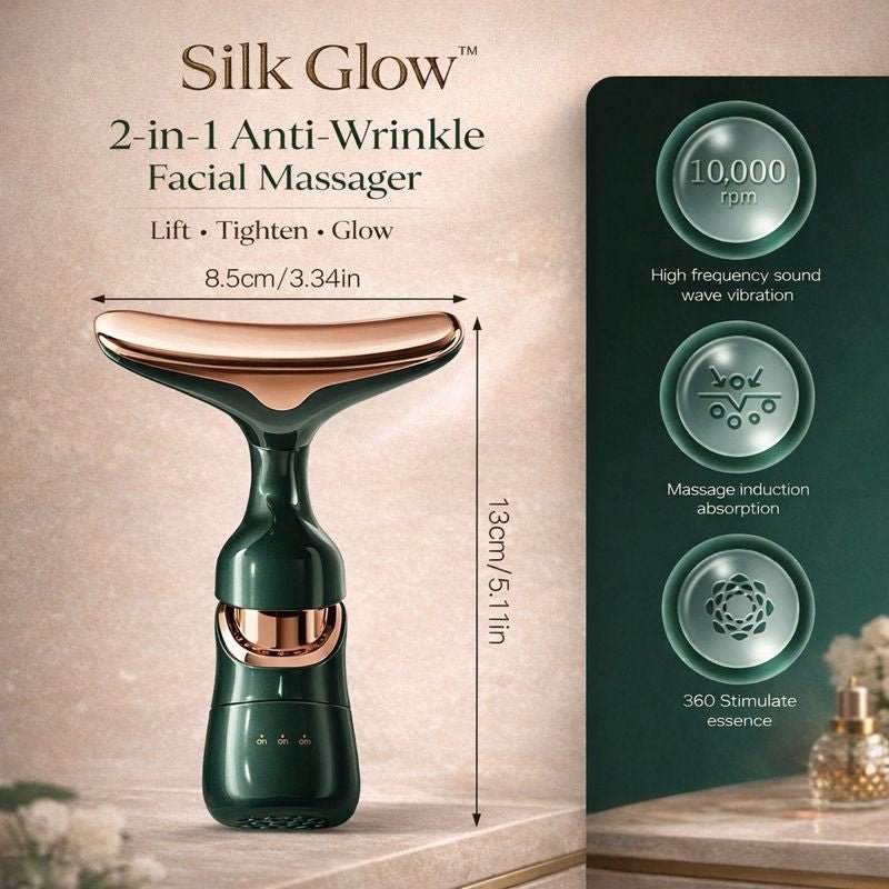 Silk Glow™ 3 - in - 1 Anti - Wrinkle Electric Facial Massager - Urban Stuff 2.0