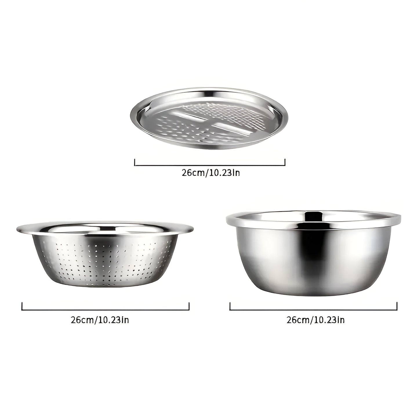 Stainless Steel Multipurpose Grater Bowl - Urban Stuff 2.0