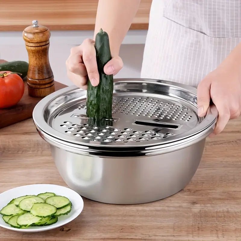 Stainless Steel Multipurpose Grater Bowl - Urban Stuff 2.0