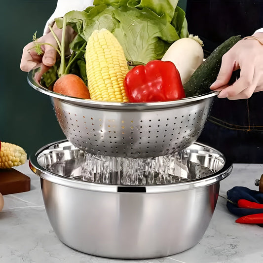 Stainless Steel Multipurpose Grater Bowl - Urban Stuff 2.0